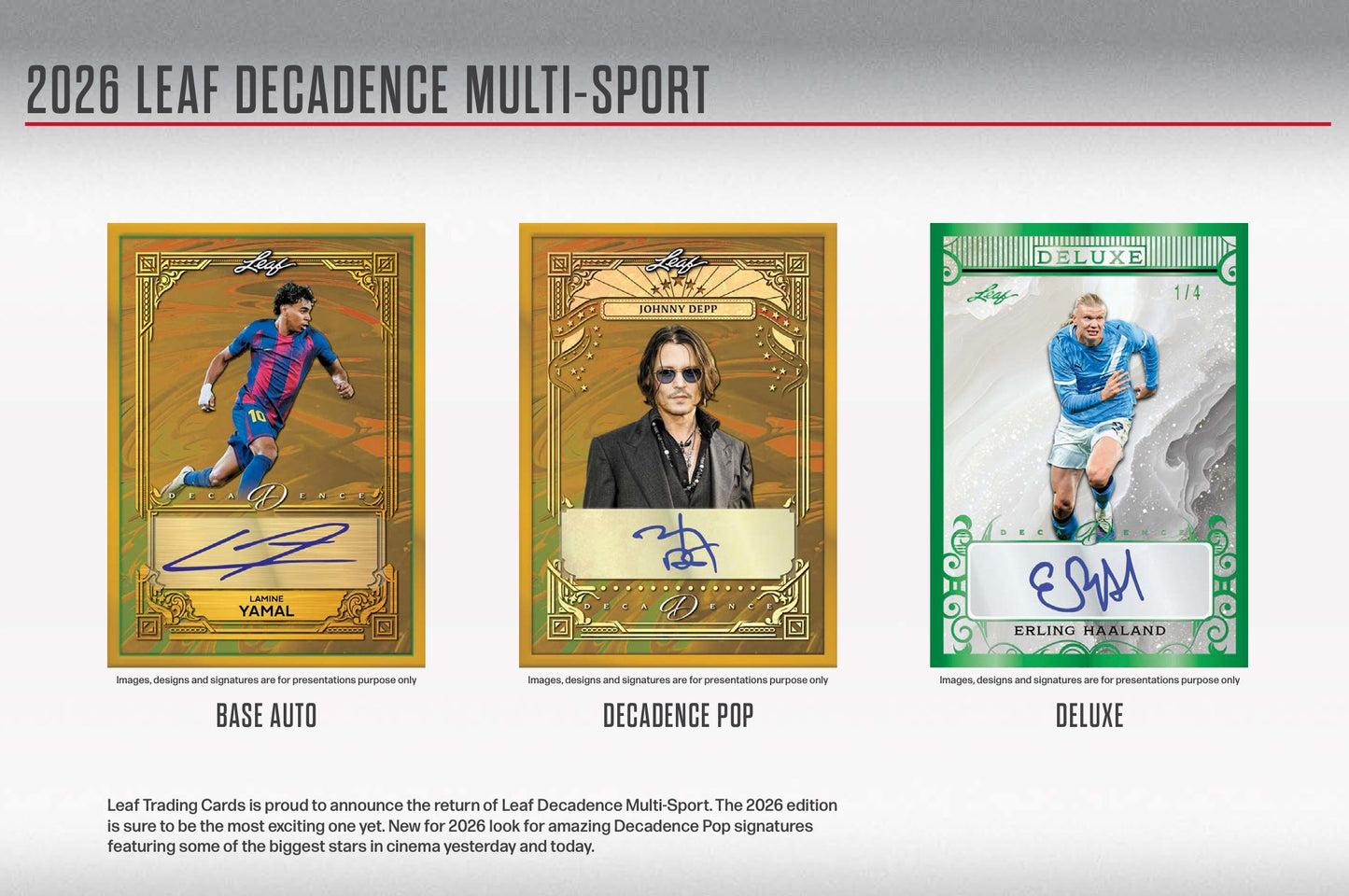 2026 Leaf Decadence Multi-Sport Hobby Box