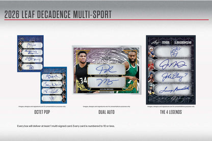 2026 Leaf Decadence Multi-Sport Hobby Box