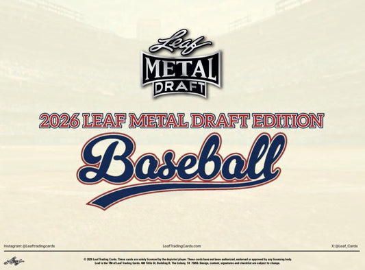 2026 Leaf Metal Draft Edition Baseball Hobby 12-Box Case