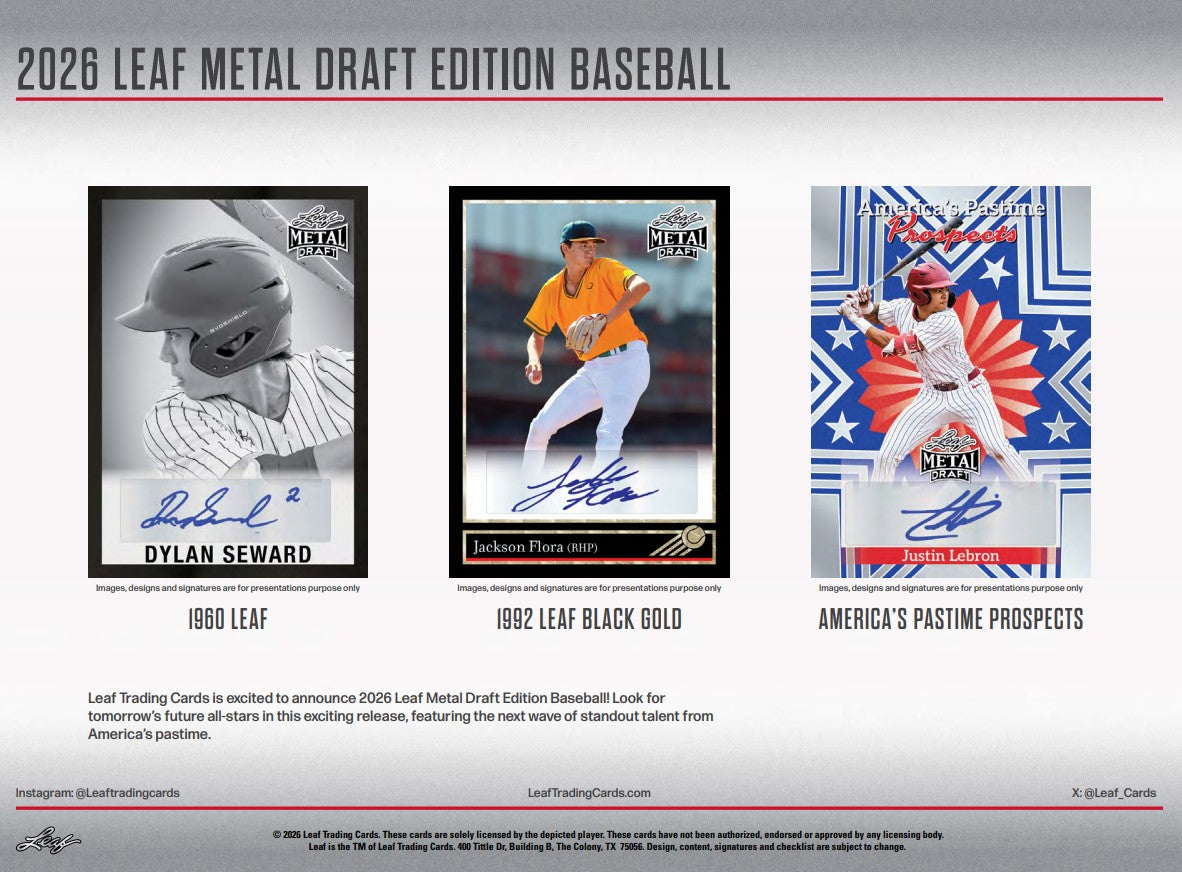 2026 Leaf Metal Draft Edition Baseball Hobby Box