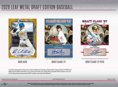 2026 Leaf Metal Draft Edition Baseball Hobby Box