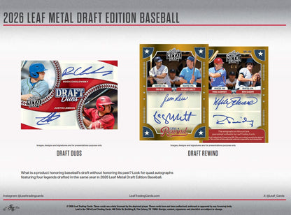 2026 Leaf Metal Draft Edition Baseball Hobby Box