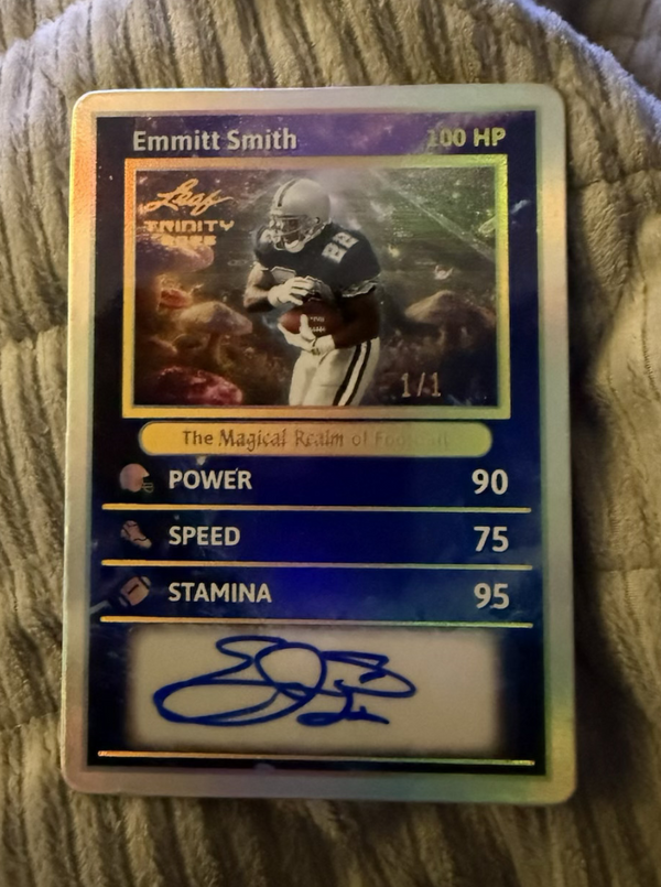 (2026/08/25) 2026 Leaf Trinity Football Emmitt Smith Magical Realm of Football Auto Gold 1/1