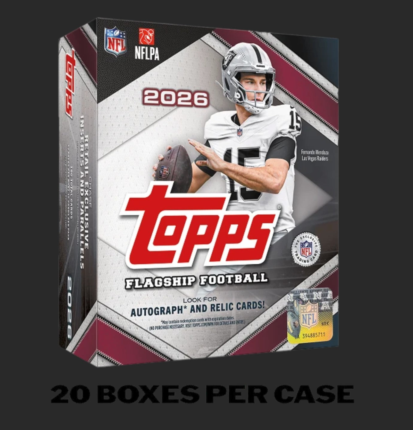 2026 Topps Flagship Football Mega 20-Box Case