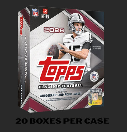 2026 Topps Flagship Football Mega 20-Box Case