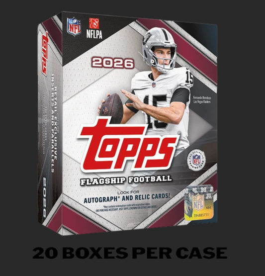2026 Topps Flagship Football Mega 20-Box Case
