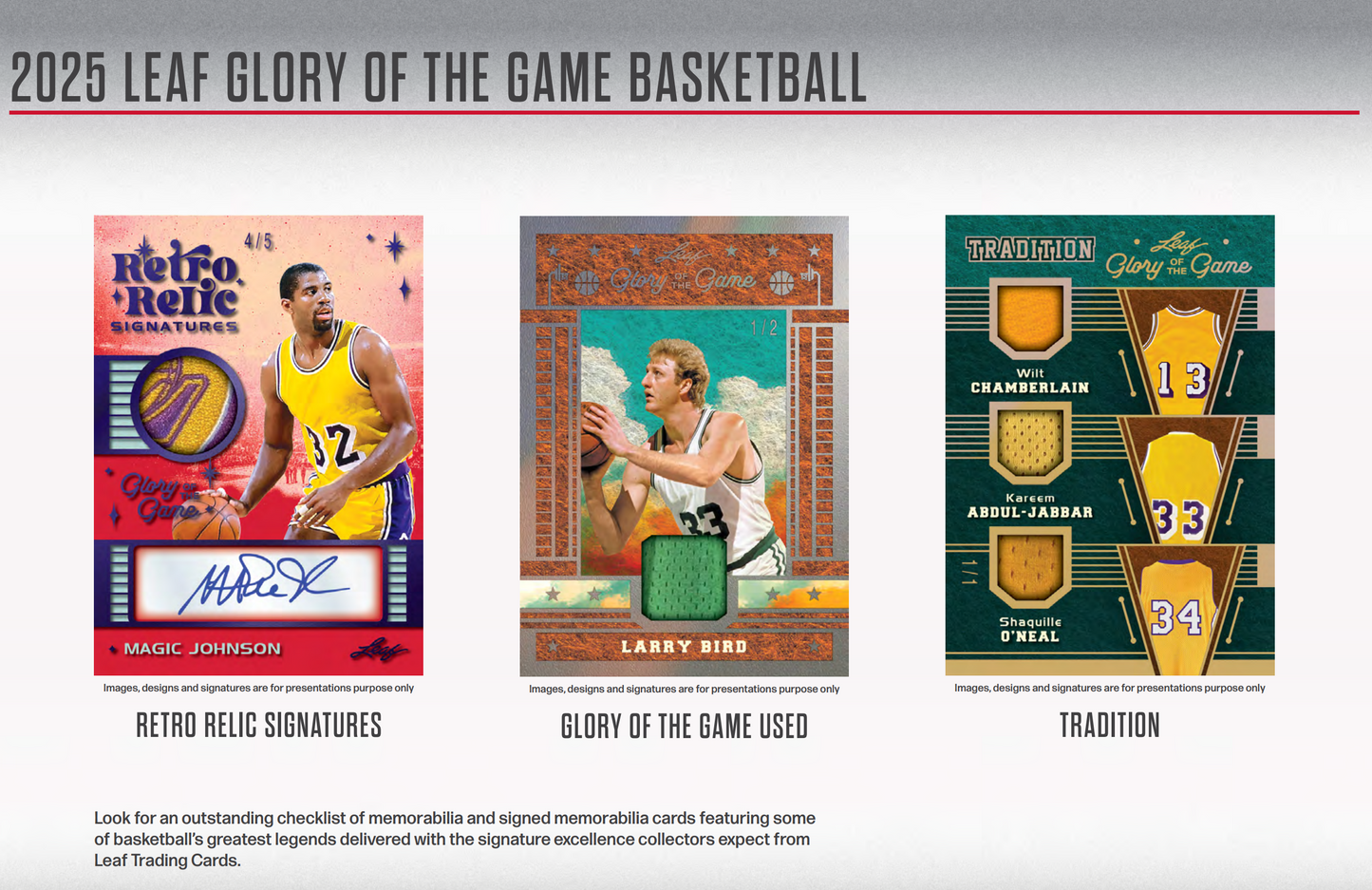 2025 Leaf Glory of the Game Basketball Hobby 10-Box Presale (3/27/2026