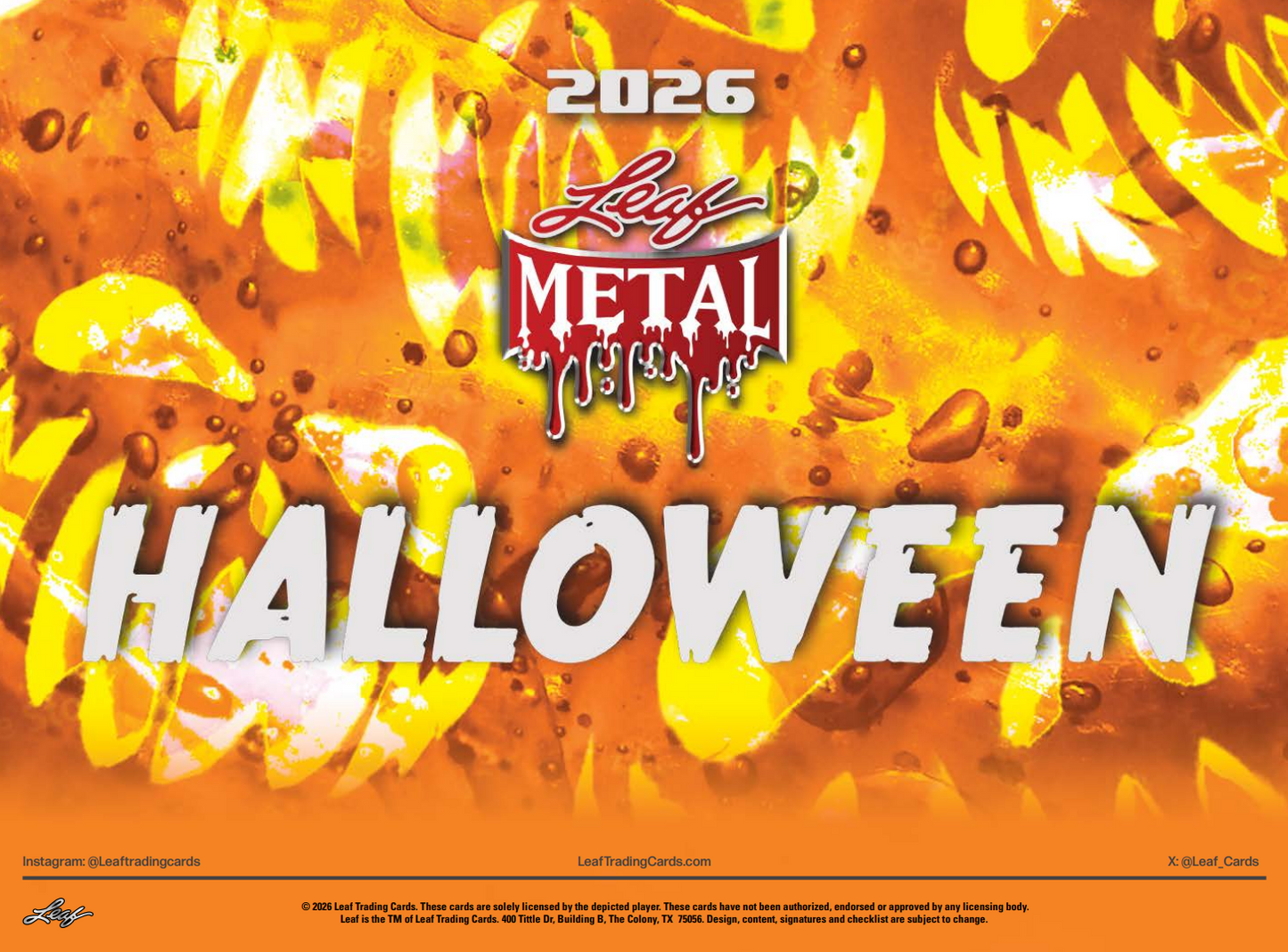 2026 Leaf Metal Halloween Hobby 10-Box Case