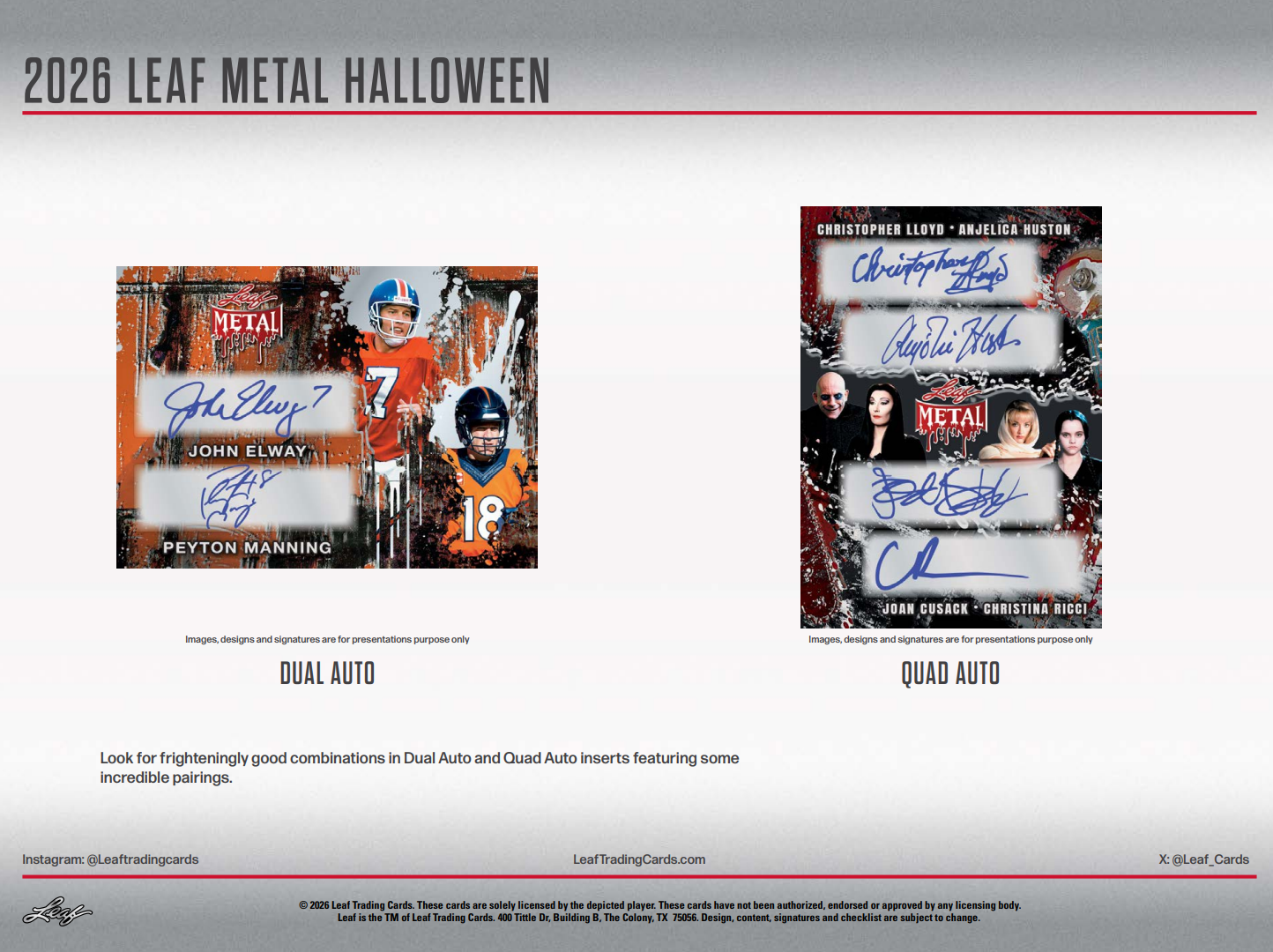 2026 Leaf Metal Halloween Hobby 10-Box Case