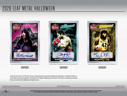2026 Leaf Metal Halloween Hobby 10-Box Case