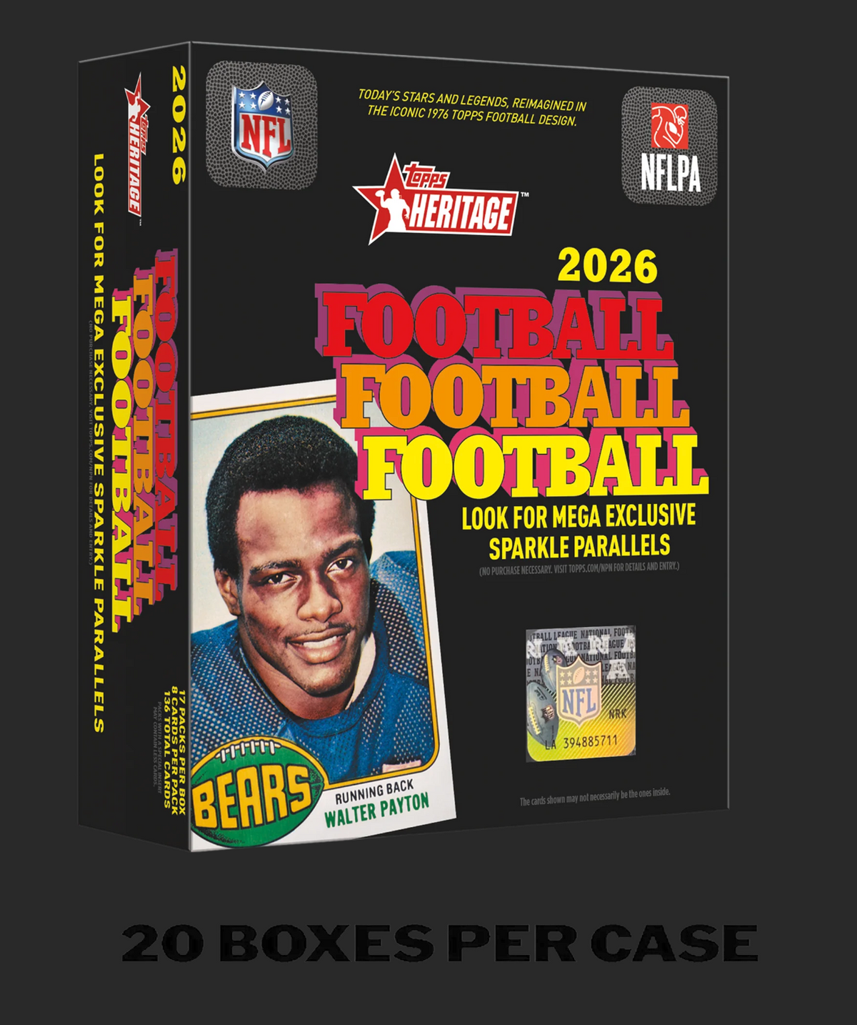 2026 Topps Heritage Football Mega 20-Box Case