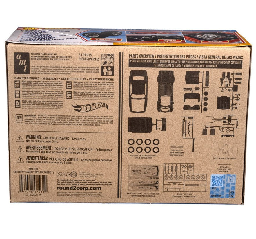 Hot Wheels 1969 Chevy Camaro COPO 1:25 Scale Model Kit