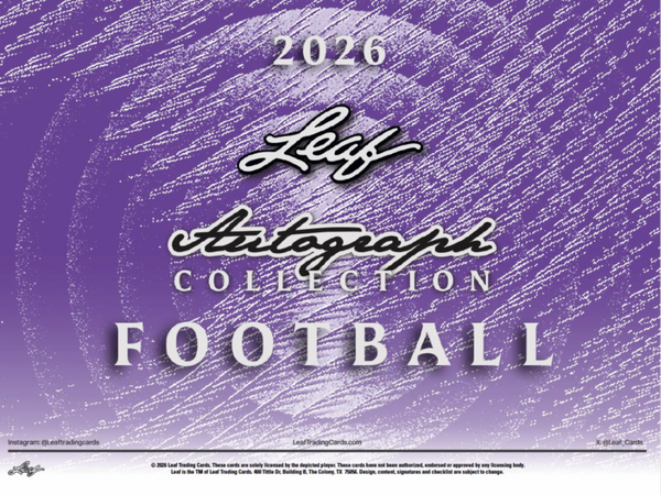 2026 Leaf Autograph Collection Football Jumbo Hobby 8-Box Case