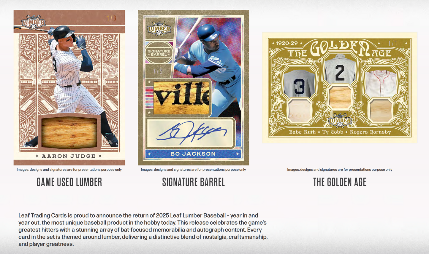 2025 Leaf Lumber Baseball Hobby Box Presale (Ships 12/26/2025)