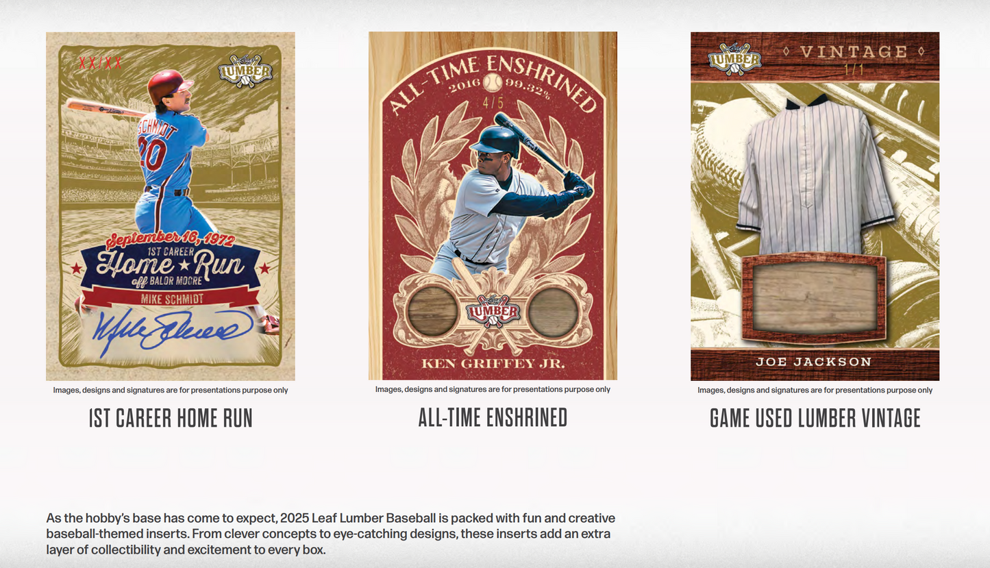 2025 Leaf Lumber Baseball Hobby Box Presale (Ships 12/26/2025)