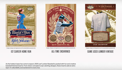 2025 Leaf Lumber Baseball Hobby Box Presale (Ships 12/26/2025)