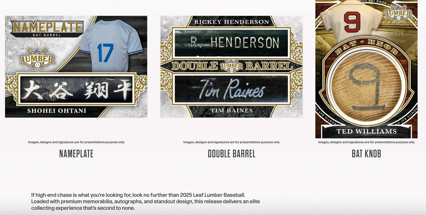2025 Leaf Lumber Baseball Hobby Box Presale (Ships 12/26/2025)