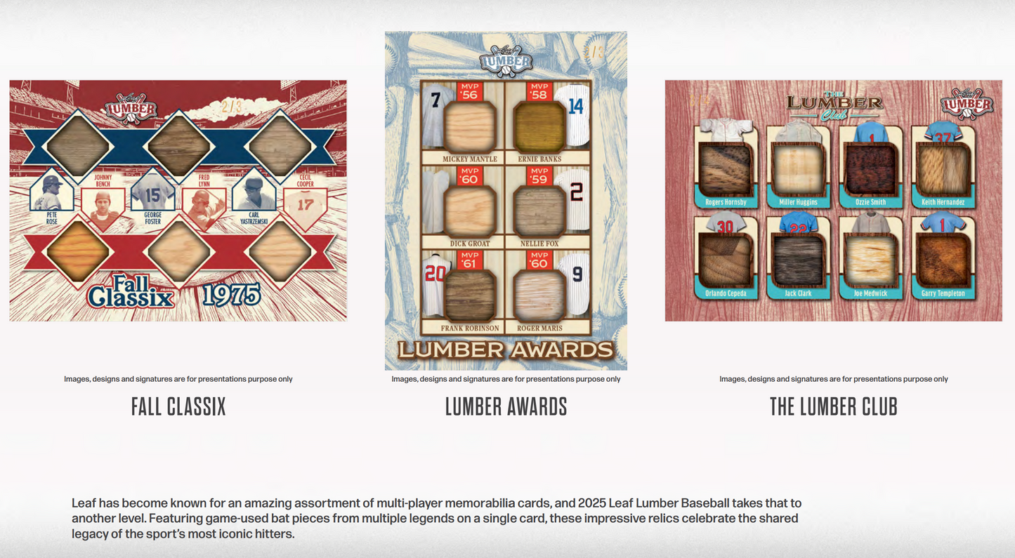2025 Leaf Lumber Baseball Hobby Box Presale (Ships 12/26/2025)