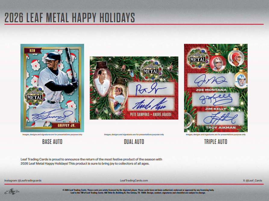2026 Leaf Metal Happy Holidays Hobby Box