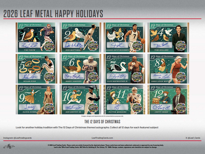 2026 Leaf Metal Happy Holidays Hobby Box