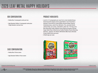 2026 Leaf Metal Happy Holidays Hobby Box