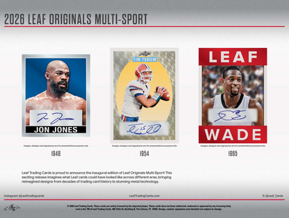 2026 Leaf Originals Multi-Sport Hobby 10-Box Case