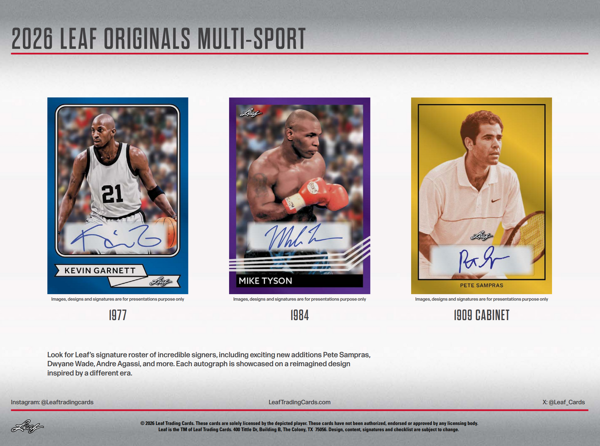 2026 Leaf Originals Multi-Sport Hobby 10-Box Case