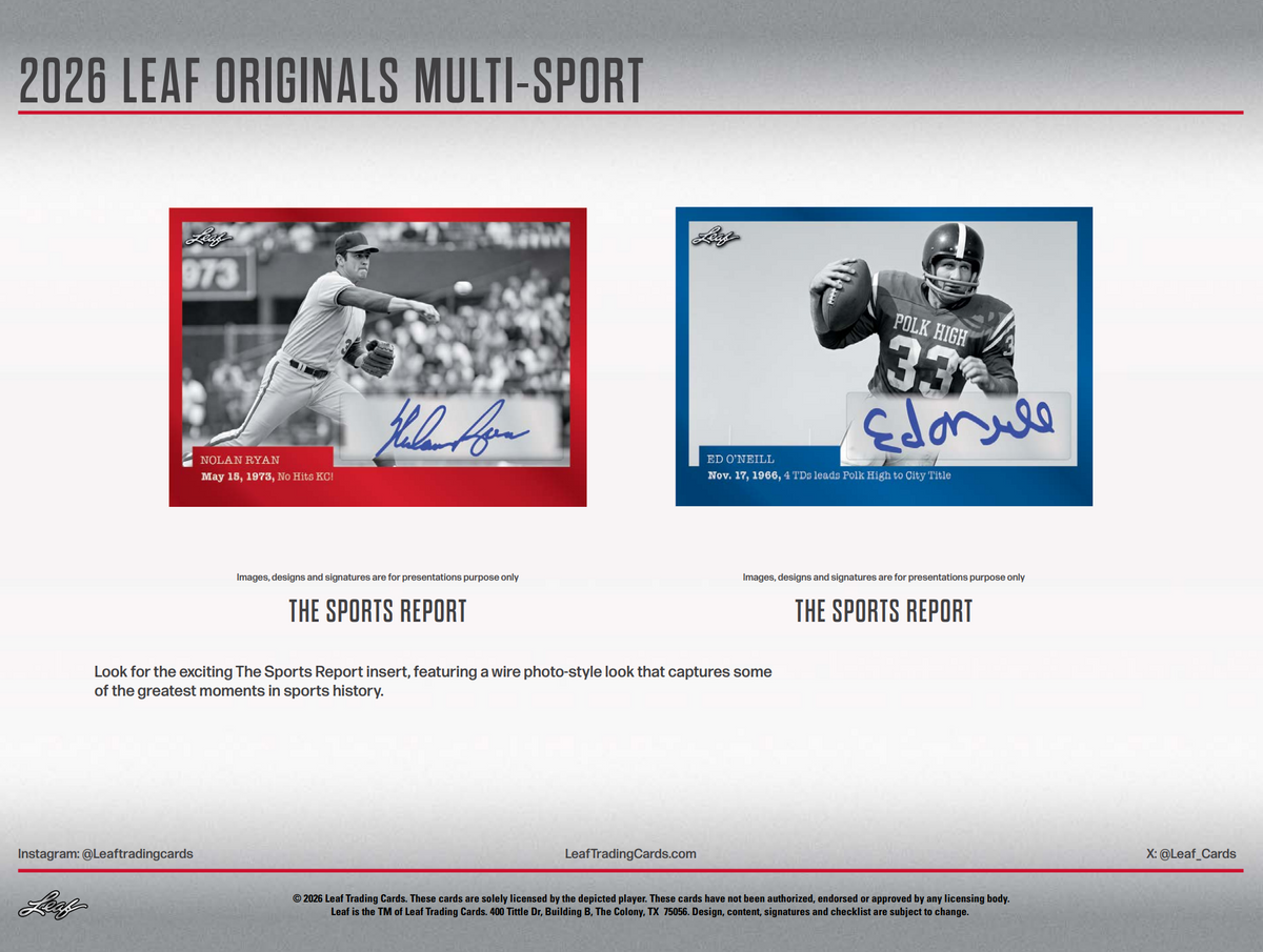 2026 Leaf Originals Multi-Sport Hobby 10-Box Case
