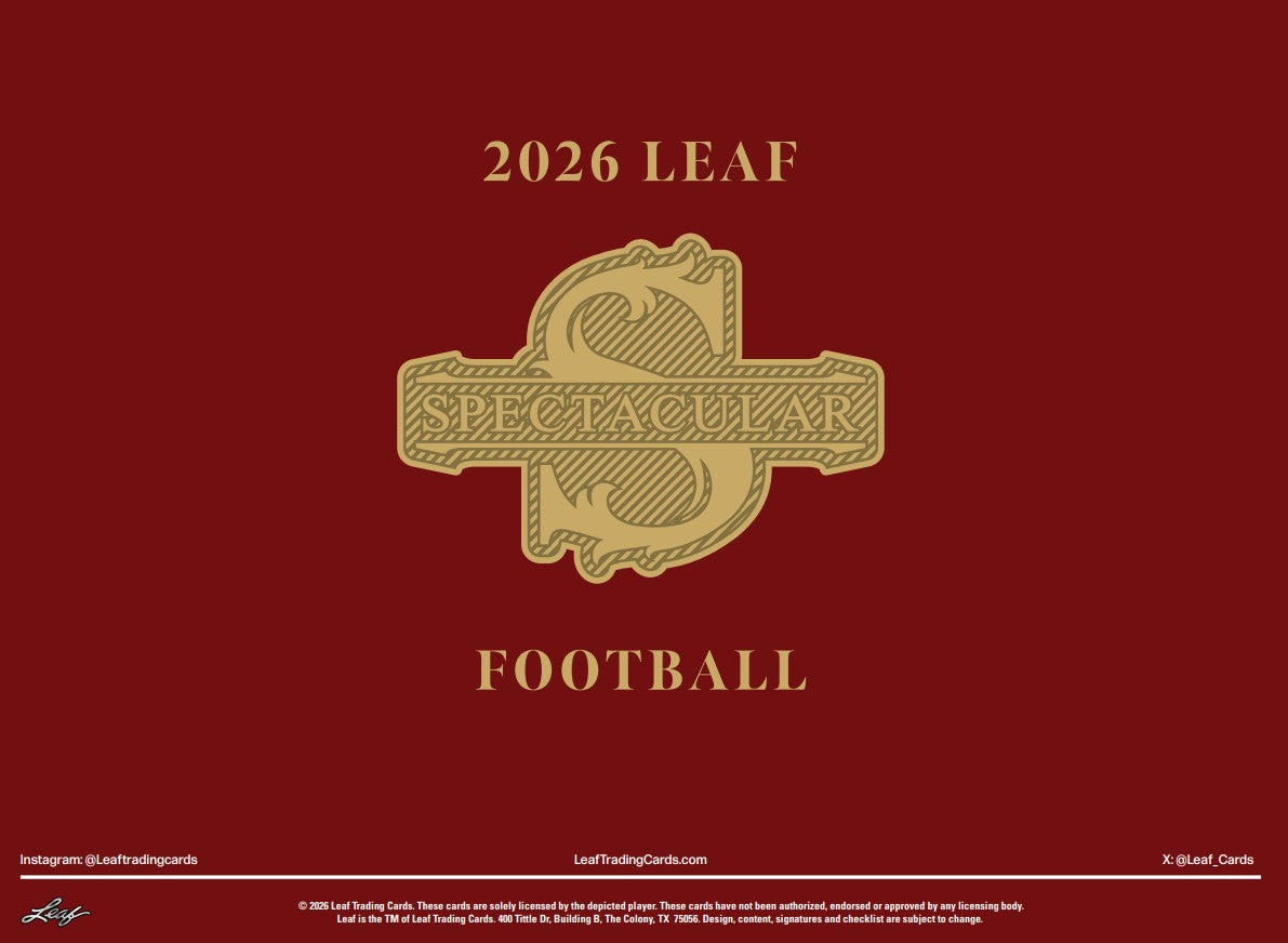Leaf Spectacular Football Hobby 3-Box Case (2026)