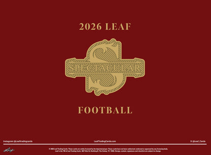 Leaf Spectacular Football Hobby 3-Box Case (2026)