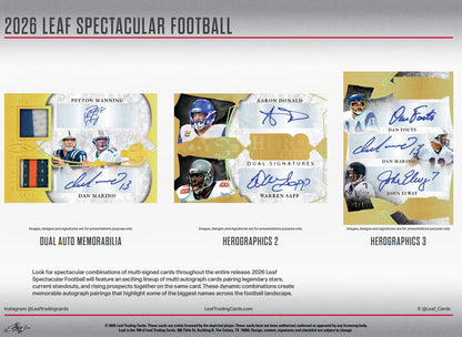 Leaf Spectacular Football Hobby 3-Box Case (2026)
