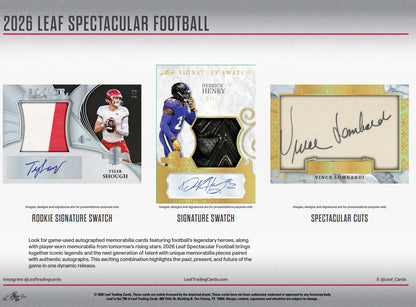 Leaf Spectacular Football Hobby 3-Box Case (2026)