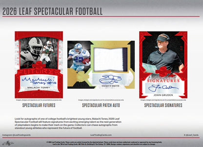 Leaf Spectacular Football Hobby 3-Box Case (2026)