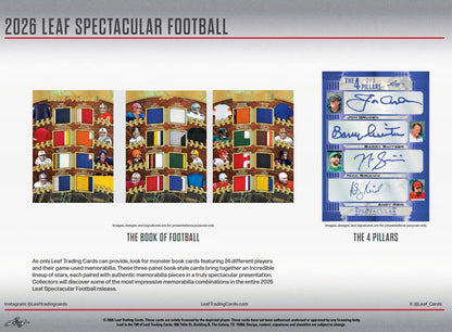 Leaf Spectacular Football Hobby 3-Box Case (2026)