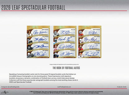 Leaf Spectacular Football Hobby 3-Box Case (2026)