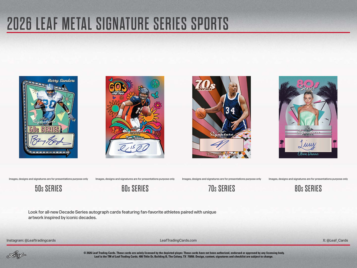 2026 Leaf Metal Signature Series Sports Hobby 10-Box Case