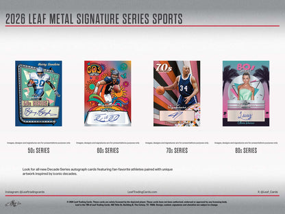 2026 Leaf Metal Signature Series Sports Hobby 10-Box Case