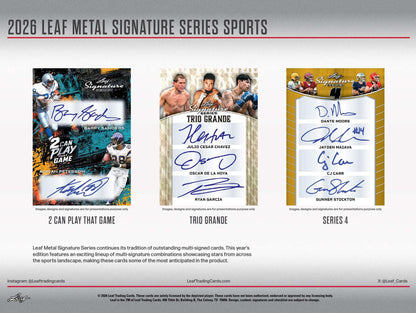 2026 Leaf Metal Signature Series Sports Hobby 10-Box Case