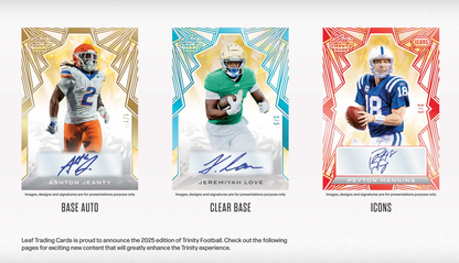 2025 Leaf Trinity Football Hobby Box Presale (Ships 12/5/2025)