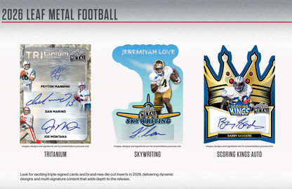 2026 Leaf Metal Football Jumbo Hobby Box Presale (Ships 3/13/2026)