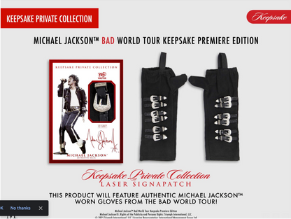 Keepsake: Michael Jackson Bad World Tour Breaker Box Presale (Ships 12/15/2025)