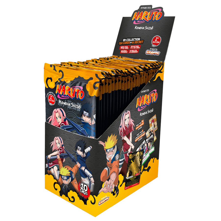 Naruto Mythos TCG: Set 1 2E Konoha Shido Sealed Booster Display Box (24 Packs)
