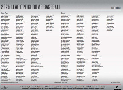 2025 Leaf Optichrome Baseball Jumbo Hobby Box