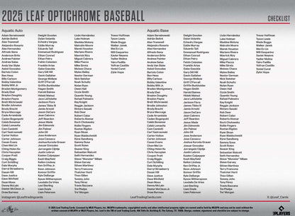 2025 Leaf Optichrome Baseball Jumbo Hobby Box