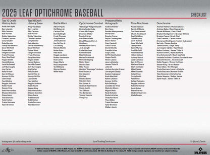 2025 Leaf Optichrome Baseball Jumbo Hobby Box