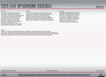 2025 Leaf Optichrome Baseball Jumbo Hobby Box