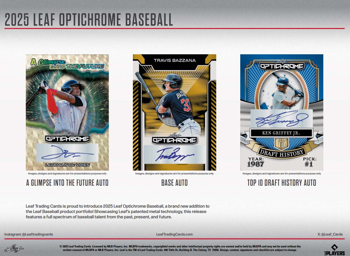 2025 Leaf Optichrome Baseball Jumbo Hobby Box