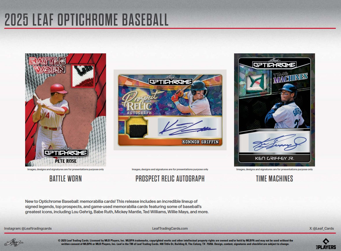 2025 Leaf Optichrome Baseball Jumbo Hobby Box