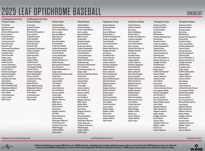 2025 Leaf Optichrome Baseball Jumbo Hobby Box