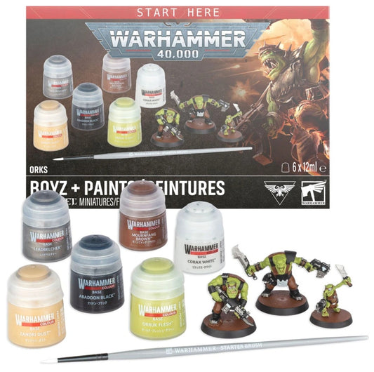 Warhammer 40,000 Orks Boyz + Paints Set Box (60-05)